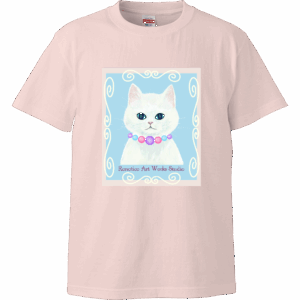 白ねこ 猫Tシャツ ネコTシャツ